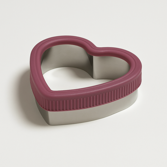Decupator inimă inox cu margine silicon