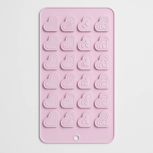 Forma silicon mini ciocolată 24 inimi