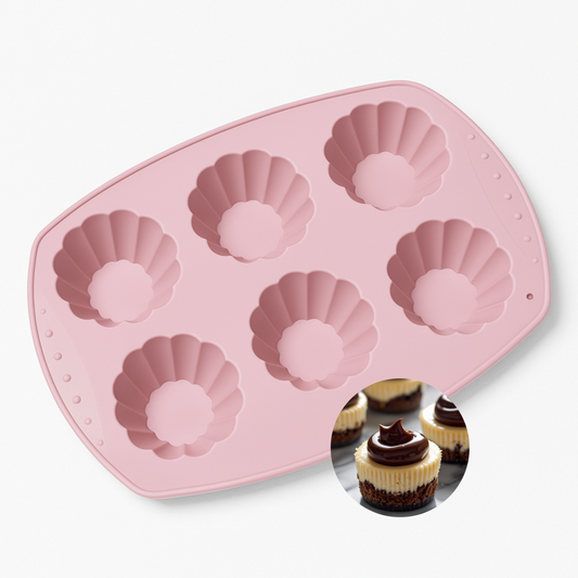 Forma din Silicon Roz pentru 6 Briose