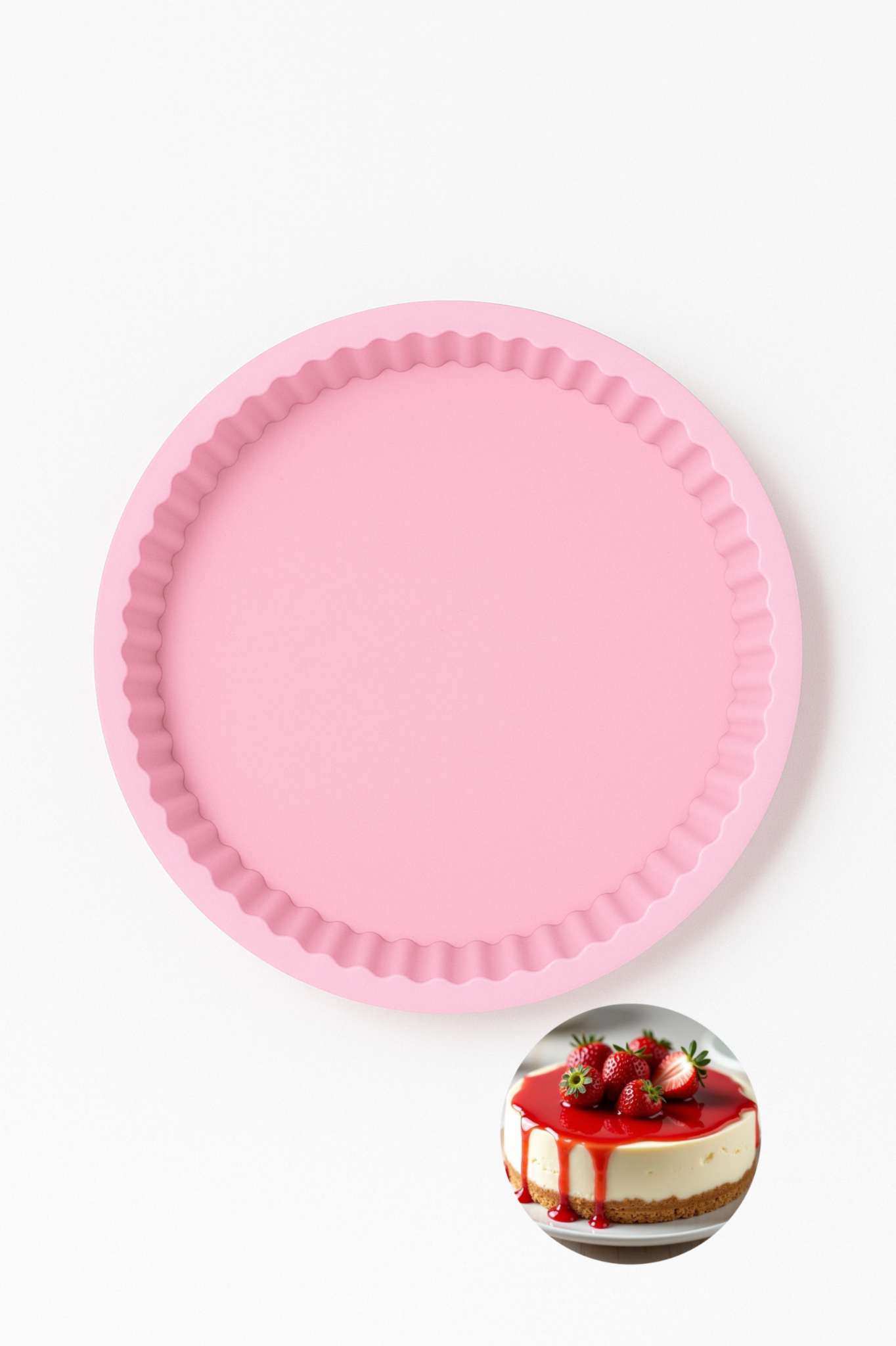 Forma Rotunda din Silicon Roz pentru Tarta