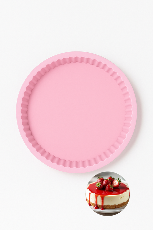 Forma Rotunda din Silicon Roz pentru Tarta